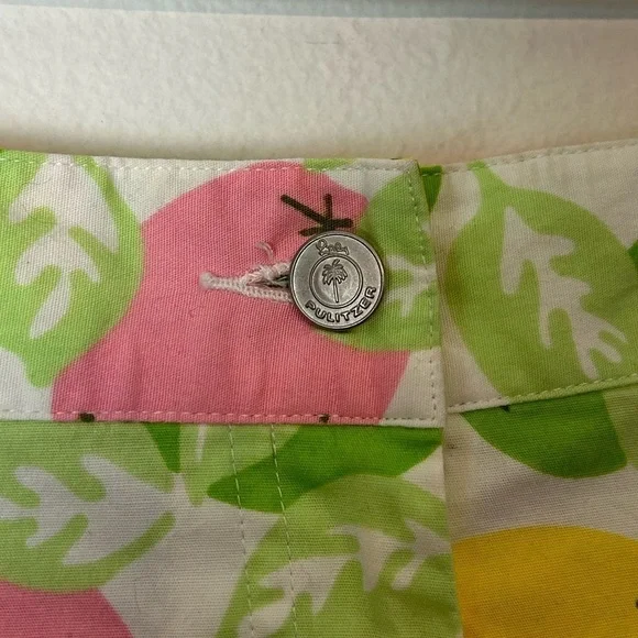 LILLY Pulitzer Lemonade Orange Blossom High Rise Shorts Rare Classic Vintage 4 - Picture 6 of 8